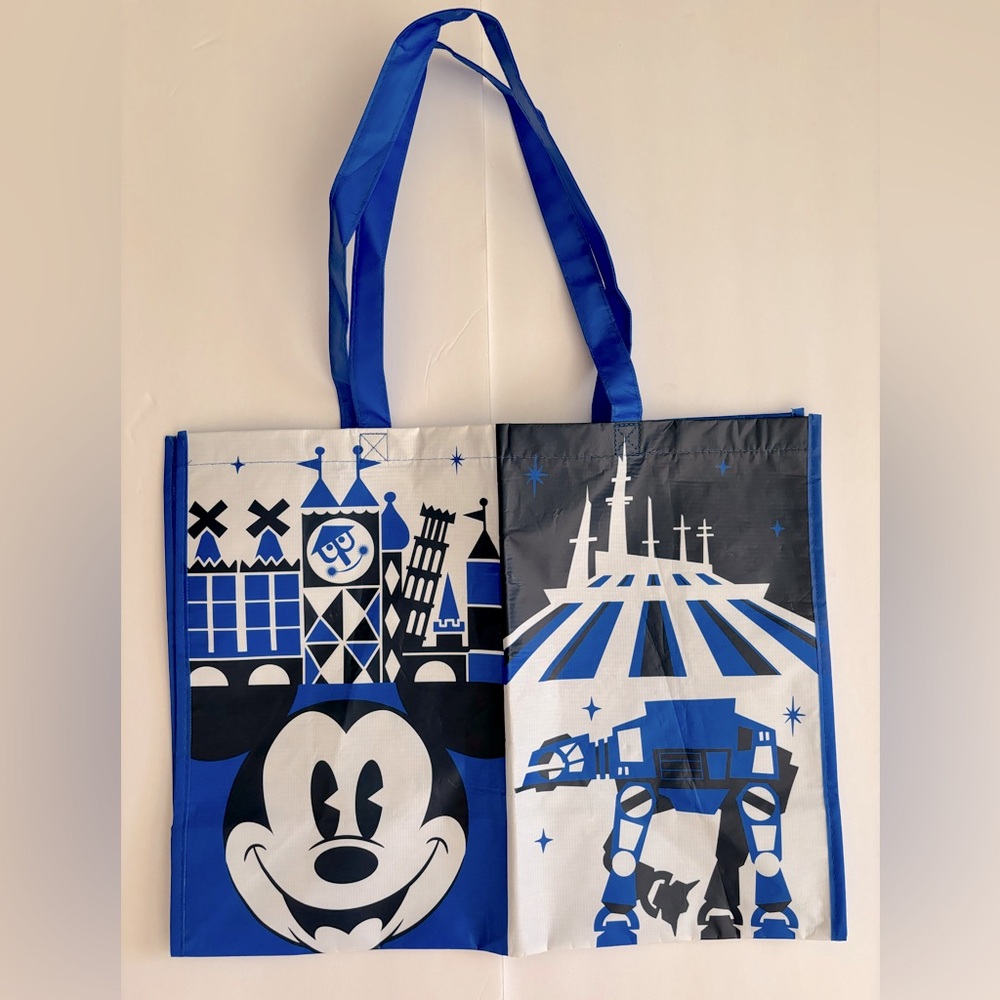 Disneyland Park Star Wars Galaxy’s Edge Reusable Tote Bag Castle Mickey Blue